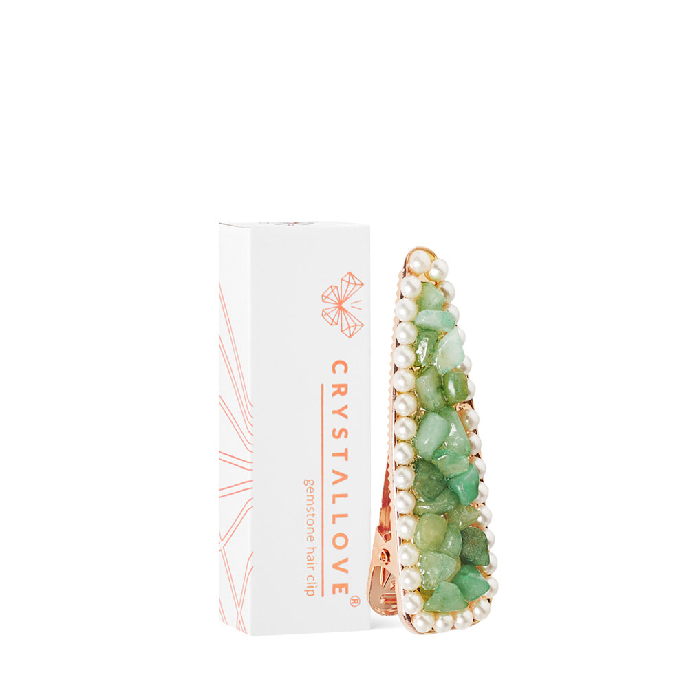 CRYSTALLOVE Spinka do włosów z awenturynem