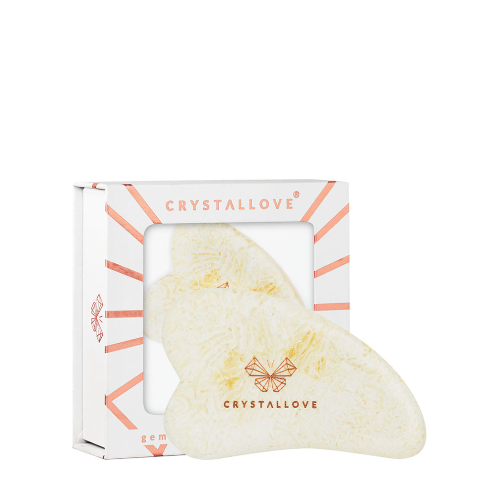 crystallove plytka do masazu twarzy gua sha z bursztynu mlecznego