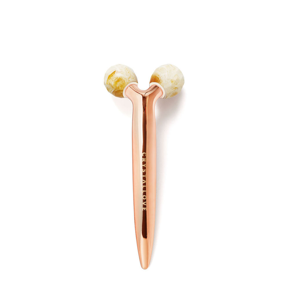 crystallove 3d lift milky amber roller - masażer liftingujący z bursztynu mlecznego