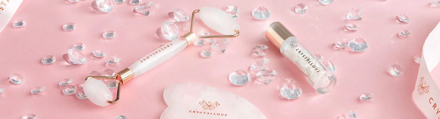 CRYSTALLOVE Masażery do twarzy z kamieni naturalnych - rollery do twarzy
