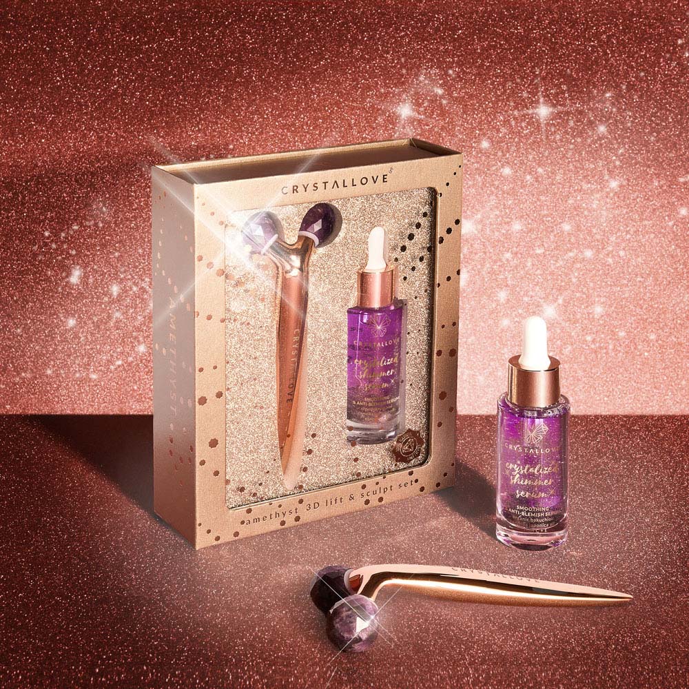 crystallove amethyst 3d lift sculpt set - zestaw do masażu twarzy