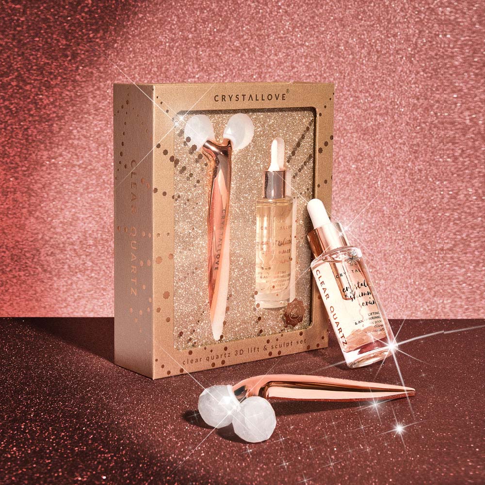 crystallove clear quartz 3d lift sculpt set - pomysł na prezent dla niej