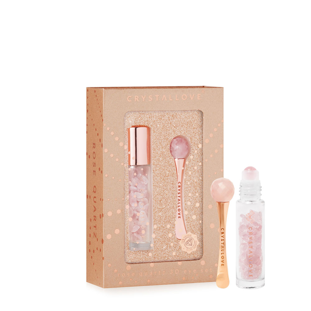 crystallove rose quartz 3D eye set